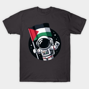 Astronaut Raising the Palestinian Flag T-Shirt